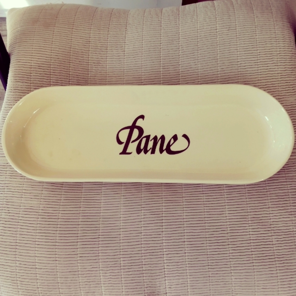 Vintage McCoy Pottery Pane Bread stick Tray Italian Beige 0658